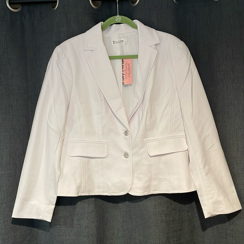 New York & Company Topstitched Two-Button Jacket